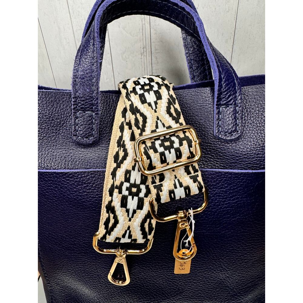 Black Tan Crossbody Purse Strap FAST SHIP Bag Strap Crossbody Guitar Strap
